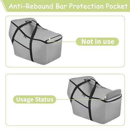 Infant Car Seat Travel Bag - Fits Infant Car Seats with Anti-Rebound Bar Base, Car Seat Airplane Bag for Chicco/Graco/Nuna/Cosco/Britax/Uppababy Baby Car Seat, Water Dirt Tear Resistant, Grey Upgrade