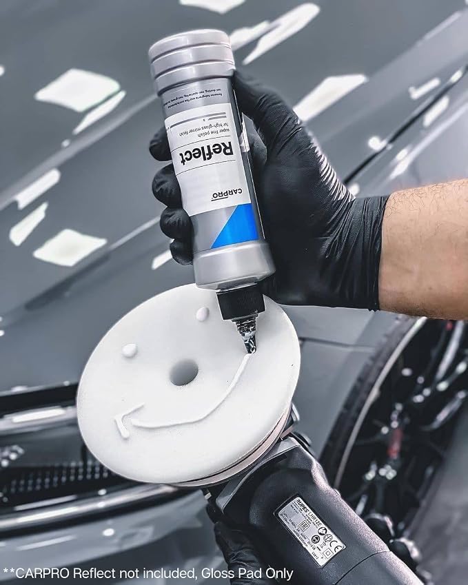 CARPRO Gloss Pad - Extreme High Gloss, Made of Unique Japanese Open Cell Polyurethane Foam, Beveled Profile, Both Dual Action and Rotary Machines - 6" (Pack of 1)