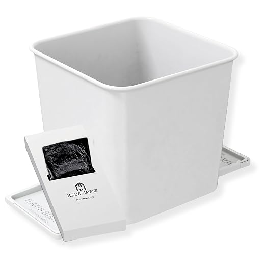 Car Trash Can with Stability Wings – Leakproof Portable Garbage Bin for Fabric & Rubber Mats – Compact Durable Plastic Auto Organizer for Cars, SUVs, Trucks (White, Small)