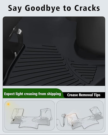 Floor Mats Custom for Chevy Express & GMC Savana 2015-2023 All Weather TPE Rubber Protection 1st Row Anti-Slip Automotive Floor Liners for Chevrolet Express 1500/2500/3500 Van Accessories- 1 PCS