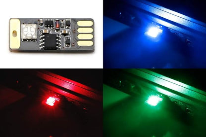 iJDMTOY Touch Control RGB Multi-Color USB Plug-in Miniature/Nano LED Car Interior Ambient Accent Lighting Kit
