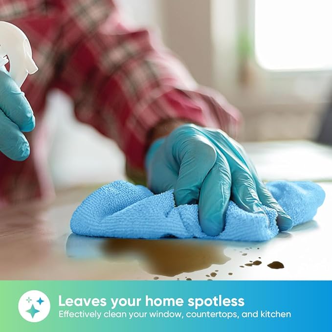 HOMEXCEL Blue Microfiber Cleaning Cloths, 20 Pack Cleaning Rags - Lint Free & Scratch-Free Microfiber Towels for Cars, House & Kitchen, Absorbent Cleaning Towels, 11.5 x 11.5 Inch