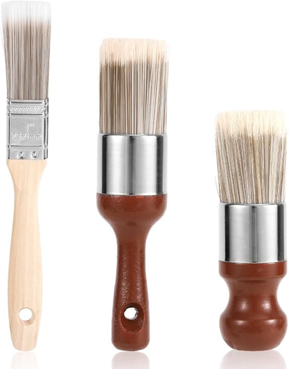 3pcs Leather Furniture Salve Brush, 3 Styles Ergonomic Leather Furniture Cleaning Brush Durable Salve Wax Tool for Home Polishing Wax Application