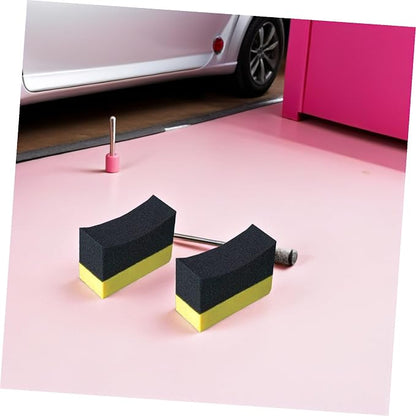Milisten 10pcs Tire Dressing Applicator Pads Portable Wax Polishing Sponge for Car Interior Cleaning and Tire Shine Sponges for Effective Detailing and Finishing