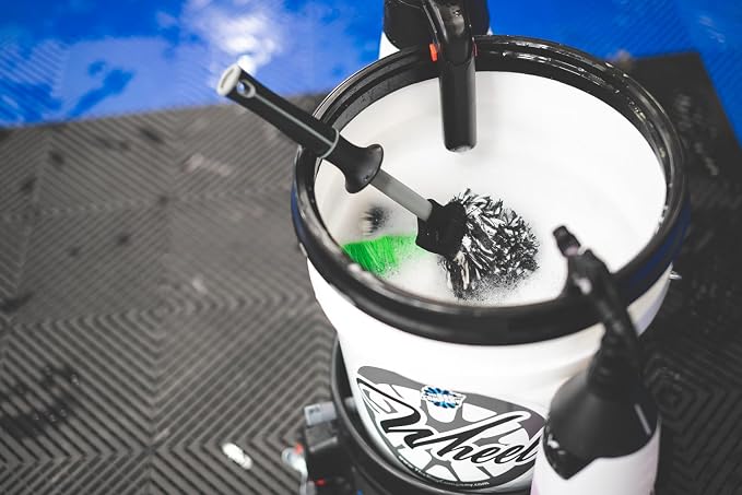 Detail Factory - Wheel Brush Kit with Interchangeable Microfiber Covers - Ultra-Soft Cleaning, Washing and Detailing Wheels, Tires, and Rims - Octane Ectoplasm