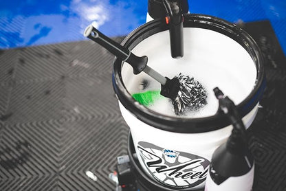 Detail Factory - Wheel Brush Kit with Interchangeable Microfiber Covers - Ultra-Soft Cleaning, Washing and Detailing Wheels, Tires, and Rims - Octane Ectoplasm