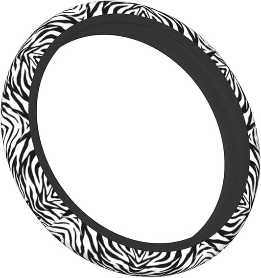 Zebra Steering Wheel Covers Non Slip Neoprene Stripe Pattern Steering Wheel Protector Cover Universal 15 inch for Women Men Car Trucks