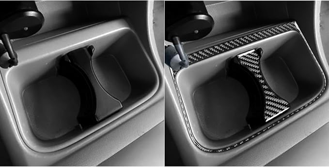 NVCNX Real Premium Carbon Fiber for Toyota 2nd Gen Tacoma Accessories 2005-2009 2006 2007 2008 Car Center Console Organizer Panel Frame Cover Interior Trim Thick Overlay Sticker Decal 2PCs