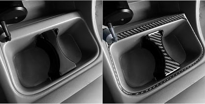 NVCNX Real Premium Carbon Fiber for Toyota 2nd Gen Tacoma Accessories 2005-2009 2006 2007 2008 Car Center Console Organizer Panel Frame Cover Interior Trim Thick Overlay Sticker Decal 2PCs