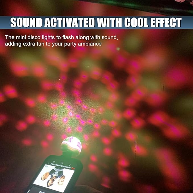 USB LED Car Interior Atmosphere Lamp – Portable Plug-in Mini RGB Ambient Light, Sound Activated LED Decorative Night Light for Vehicle, Laptop, Home Office & Party (White)