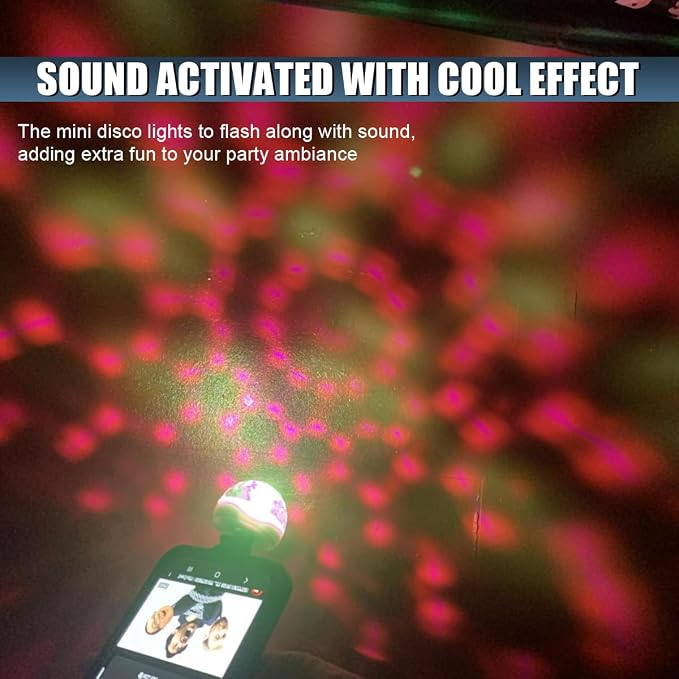 USB LED Car Interior Atmosphere Lamp – Portable Plug-in Mini RGB Ambient Light, Sound Activated LED Decorative Night Light for Vehicle, Laptop, Home Office & Party (Blue)