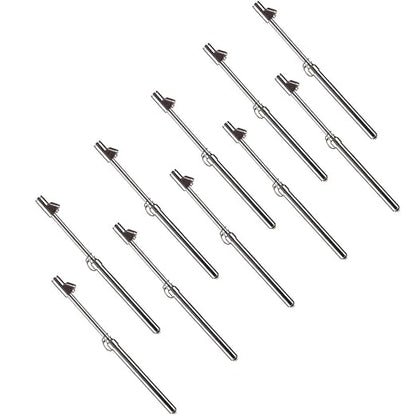 CZC AUTO Tire Pressure Gauge Heavy Duty Straight-on Foot Dual Head Chucks Auto Service Gage Air Gauge 10-150PSI 100-1000KPa for Truck Car RV Van (10 Packs, Silver)