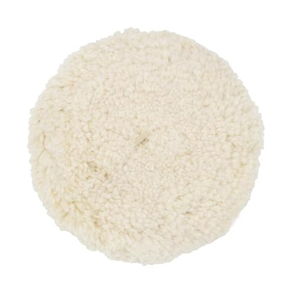2 Pack 7" Wool Polishing Pads Buffing Pads for Compound, Cutting & Polishing, 100% Natural Wool, Thick and Aggressive (2PCS 7" Single Wool Buffing Pad)