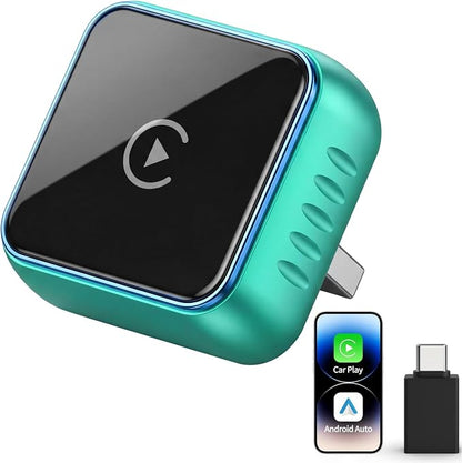 Wireless CarPlay Adapter Compatible with Apple CarPlay 2026 Upgraded Mini Design,USB/USB-C Plug and Play,Stable Low-Latency Connection for iPhone & Android