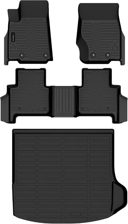 AUXKO All Weather Floor Mats Cargo Mat Fit for Jeep Grand Cherokee(WL Include 4xe & Hurricane 2.0T, Not WK2 or WL75) 2022-2025 2026 5 Seat Only TPE Rubber Liners Odorless Anti-Slip