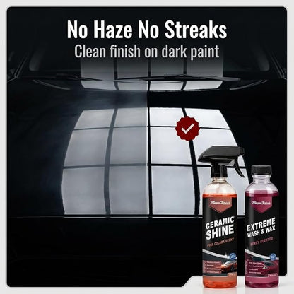 Magic Finish Car Wash & Ceramic Shine Bundle – Extreme Berry Foam Wash + Ceramic Spray Coating – High Gloss, Hydrophobic Protection, Streak-Free Finish, Safe for All Vehicles, 16oz Kit