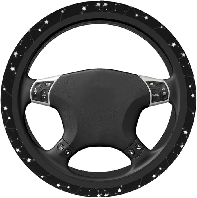 Constellation Stars Galaxy Steering Wheel Covers Non Slip Neoprene Steering Wheel Protector Cover Universal 15 Inch for Men Women Car Truck