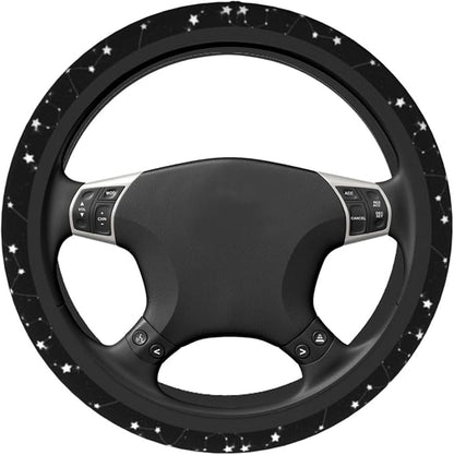 Constellation Stars Galaxy Steering Wheel Covers Non Slip Neoprene Steering Wheel Protector Cover Universal 15 Inch for Men Women Car Truck