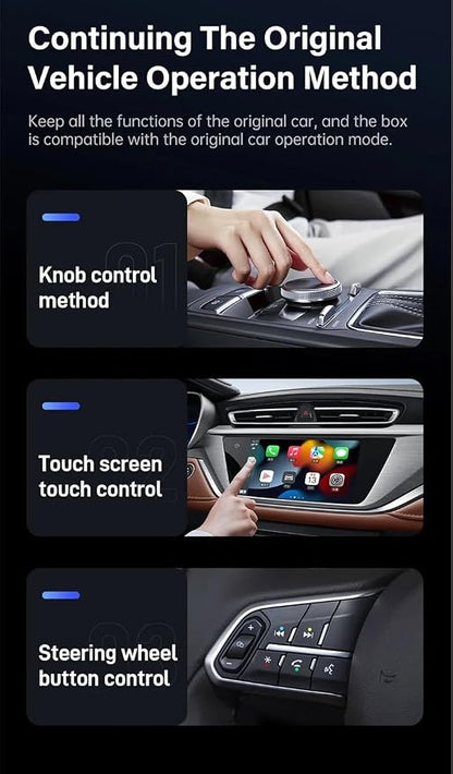 Wireless Carplay Adapter Wired to Wireless Plug & Play Auto Connect Converter for iPhone iOS 10+ / Factory Wired Car Play Car from 2016 (A23)