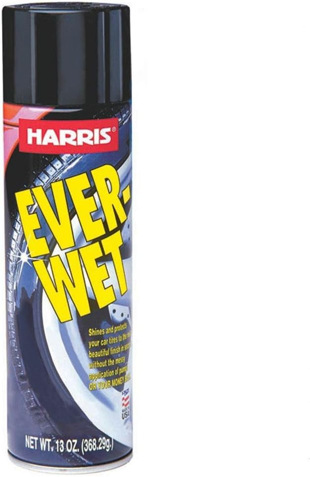 Ever Wet Spray Tire Shine, Silicone based tire shine, Non splatter, Wet look finish, Long lasting, New tire, Tire cleaner and protectant