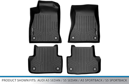 MAXLINER Floor Mats 2 Row Liner Set for 2018-2025 Audi A5 / S5