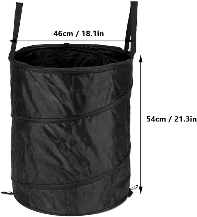 Collapsible Trash Can, 24 Gallon Reusable Outdoor Portable Pop Up Trash Can Camping Trash Can, Locking Design Foldable Waterproof Garbage Can for Parties Camping Recycling