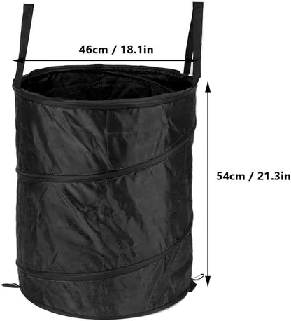 Collapsible Trash Can, 24 Gallon Reusable Outdoor Portable Pop Up Trash Can Camping Trash Can, Locking Design Foldable Waterproof Garbage Can for Parties Camping Recycling