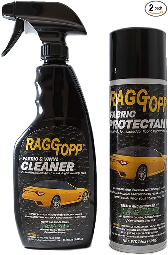 Raggtopp Convertible Top Care Kit - Fabric Cleaner and Protectant Twin Pack