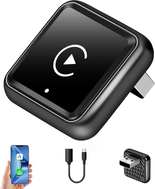 Wireless CarPlay Adapter for iPhone & Android, 2 in 1 CarPlay Wireless Adapter & Android Auto Wireless Adapter, USB C Wireless CarPlay Adapter, Plug & Play for Factory Wired CarPlay Cars