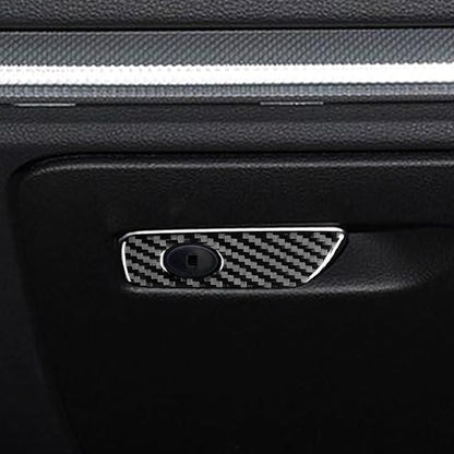 Real Premium Carbon Fiber Sticker Compatible with Audi A3 S3 RS3 8V 2013 2014 2015 2016 2017 2018 2019 Car Glove Box Storage Box Handle Switch Decor Trim Auto Interior Accessories Style A Black