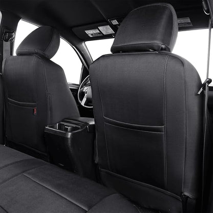 EKR Custom Fit Tacoma Front Car Seat Covers for Toyota Tacoma (Petrol & Hybrid) 2024 2025 2026 Double cab SR/SR5/TRD Sport/TRD Off-Road/Limited - Front Row Only,Neoprene (Black)
