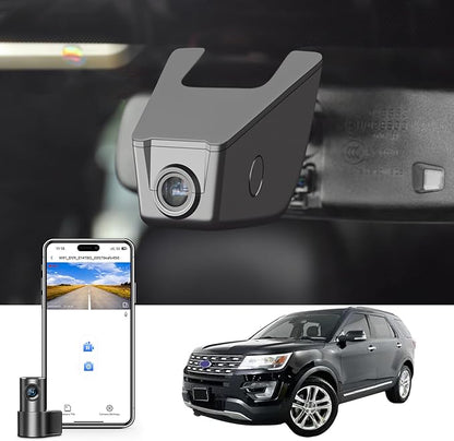 Mangoal Front 4K & Rear 1080p Dash Cam Custom for Ford Explorer U502 2011-2019, Base XLT ST_Line Limited Timberline Platinum King Ran(Model B), UHD 2160P Video, WiFi & App, GPS, 128GB Card
