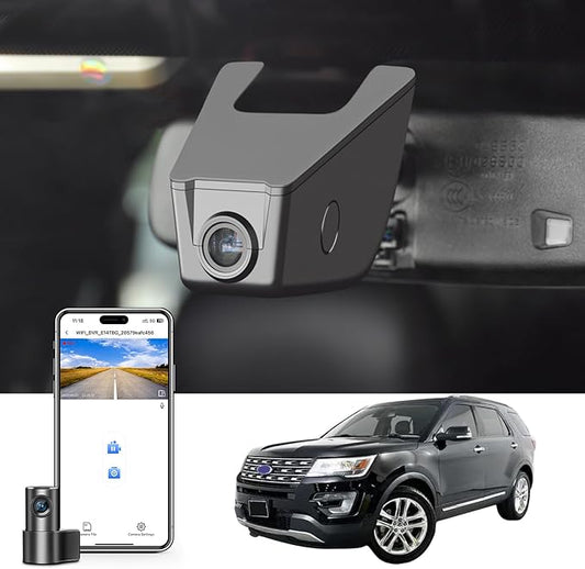 Mangoal Front 4K & Rear 1080p Dash Cam Custom for Ford Explorer U502 2011-2019, Base XLT ST_Line Limited Timberline Platinum King Ran(Model B), UHD 2160P Video, WiFi & App, GPS, 128GB Card