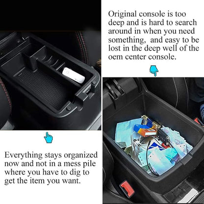 Center Console Armrest Storage Box Compatible with Mitsubishi Outlander Sport 2012 2013 2014 2015 2016 2017 2018 2019 2020 2021 ABS Tray Insert Organizer Glove Pallet