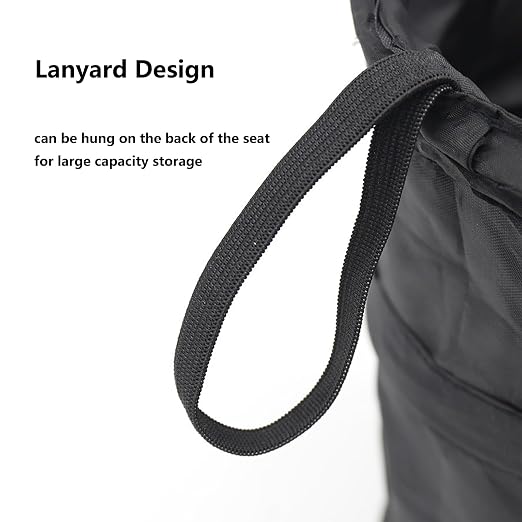 Car Trash Can, 2 Packs Mini Collapsible Pop-up Car Garbage Can, Waterproof Hanging Trash Bag with Velcro, 1 Gallon Black Car Trash Bin for Travel, Picnic & Camping