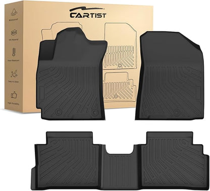 Cartist Floor Mats Custom Fit for Kia Forte 2019-2024 All Weather Floor Liners for Forte Accessories, 1st & 2nd Row, Heavy Duty TPE Waterproof