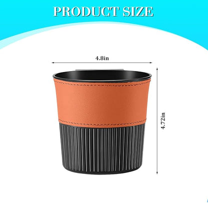 Zpana Car Trash Can, Portable Mini Vehicle Cup Holder Hanging Garbage Container, Multifunctional Automotive Side Door Trash Organizer Can Accessories, Universal for SUV, Sedan, Truck (Orange)