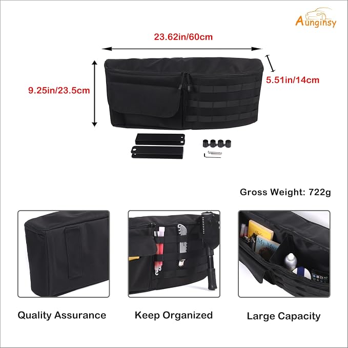 Aunginsy Car Trunk Organizer Compatible with Toyota FJ Cruiser 2007-2021+, 1PCS Trunk Storage Box Backseat Hanging Organizer Rear Left Storage Bag Organizer Multi-Compartment Oxford Cloth Accessories