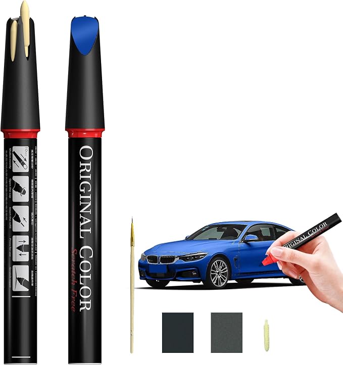 Carhoo B38 Midnight Blue Touch Up Paint Suitable For BMW, Genuine Custom Color Car Touch Up Paint, With Pen Tip & Fine Brush