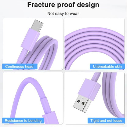 3Pack Car Carplay Cable for iPhone 16 15 Pro Max 15 Plus Car Charger, USB to USB C Cable 3FT for Car Charger Adapter, Carplay USB C Cord Accessories Charging for iPad 10th Gen/iPad Pro Air 5th-Purple