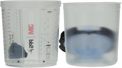 3M PPS 2.0 Spray Gun Cup, Lids and Liners Kit, 26301, Standard, 22 Ounces, 125-Micron Filter, Use for Cars, Furniture, House and More, 1 Paint Cup, 50 Disposable Lids and Liners, 32 Sealing Plugs