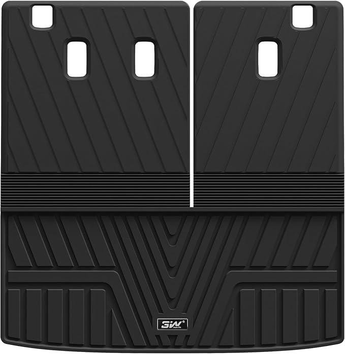 3W Cargo Liner Fit for Honda Pilot 2023 2024 2025 2026 TPE Custom Fit All Weather Honda Pilot Accessories 2023-2026 Odorless Anti-Slip Mats Trunk Mats Black