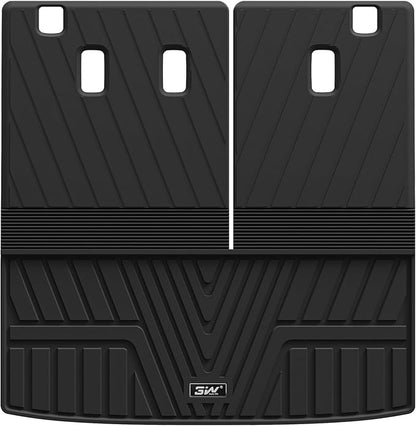3W Cargo Liner Fit for Honda Pilot 2023 2024 2025 2026 TPE Custom Fit All Weather Honda Pilot Accessories 2023-2026 Odorless Anti-Slip Mats Trunk Mats Black