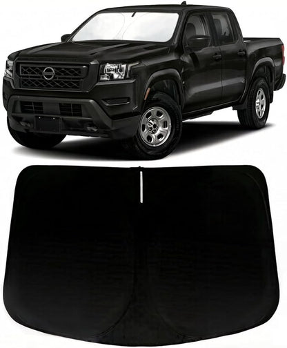 Windshield Sun Shade for 2022-2026 Nissan Frontier, Car Front Window Sunshade with 240T Sun Visor Protector Blocks UV Rays Heat Sun Shield Accessories