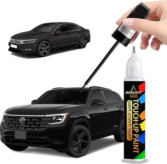 Deep Black Pearl(LC9X/2T) Touch Up Paint For Volkswagen Exact Match-Chips and Nicks 2 in 1 Car Paint Pen Scratch Rapair for Atlas/Beetle/CC/EOS/Golf/GTI/Jetta/Passat/Tiguan