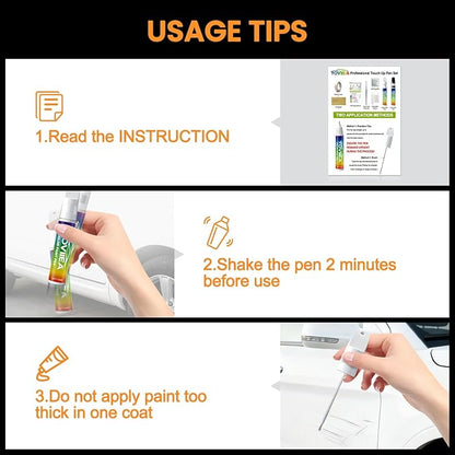 Summit White(GAZ/WA8624) Touch Up Paint Compatible with Chevrolet,2-In-1 Car Scratch Remover Pen,Car Paint Scratch Repair Kit for Scratches,Chips & Nicks,2-PCS SET