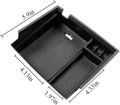 Center Console Armrest Storage Box Compatible with Honda Accord Sedan 2013 2014 2015 2016 2017 ABS Tray Insert Organizer Glove Pallet Black