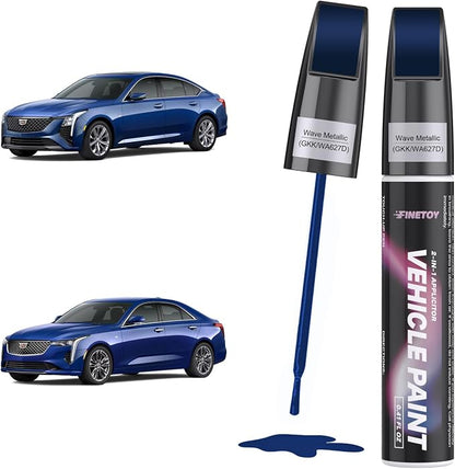 Wave Metallic(GKK/WA627D) Touch up Paint for Cadillac, Quick & Easy Fix for Car Scratches, 2 in 1 Car Touch up Paint with Pen Tip and Brush, Auto Scratch Repair Pen with Exact Color Match