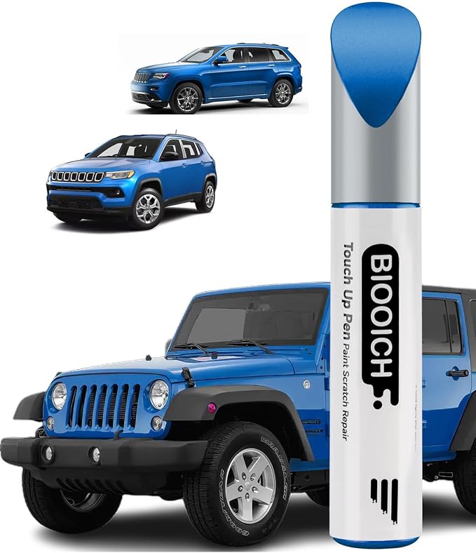 Touch Up Paint Pen Exact Color Match Car Chip and Scratch Repair (for Jeep, Hydro Blue/Laser Blue Pearl(PBJ/MBJ))