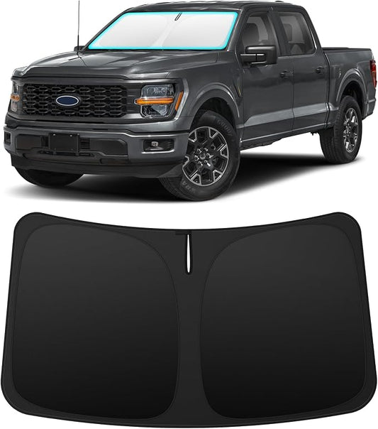 INSAUTO Custom Fit Windshield Sun Shade Accessories for Ford F150 2021-2026, Foldable Front Window Sunshade, UV & Heat Reflector, Keeps Interior Cool, Includes Storage Bag